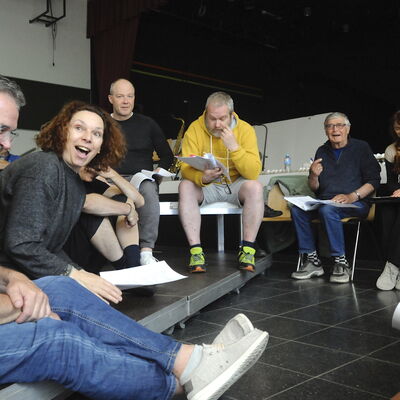 Bild vergr&ouml;&szlig;ern: Probenarbeit zum Stadt-Theater-Spektakel