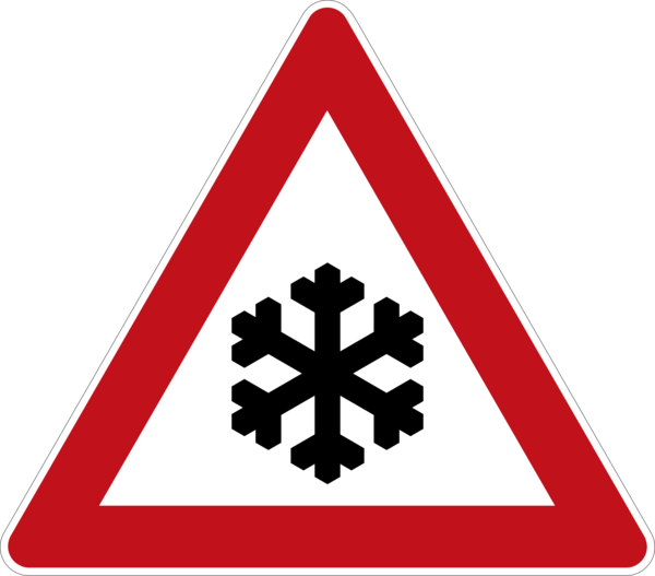 Bild vergr&ouml;&szlig;ern: Verkehrszeichen: Gl�ttegefahr